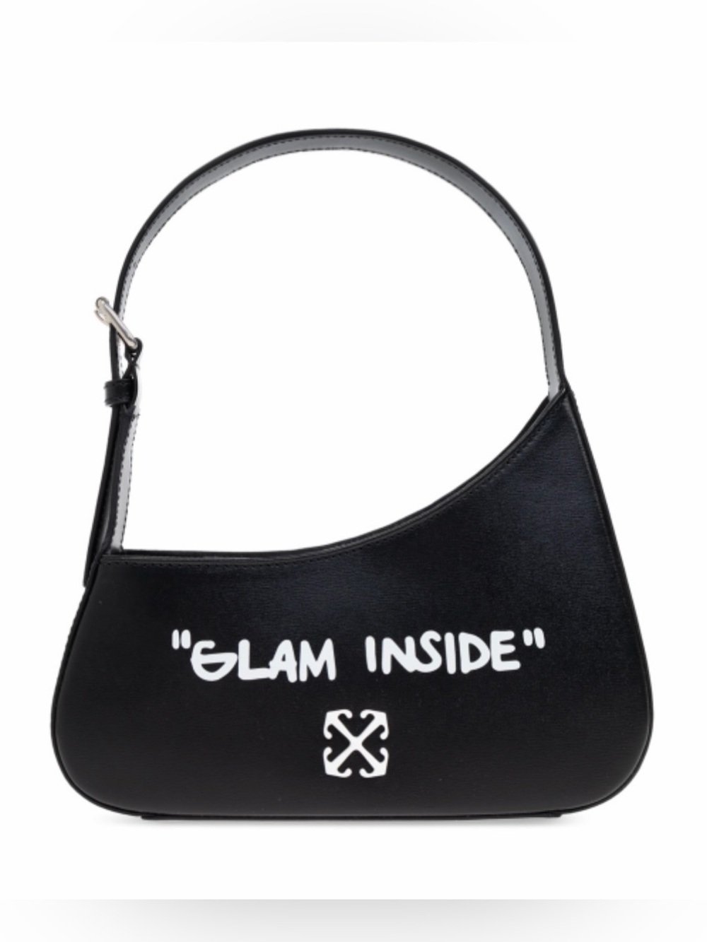 OFF WHITE Jitney crossed arrows logo hobo shoulder bag